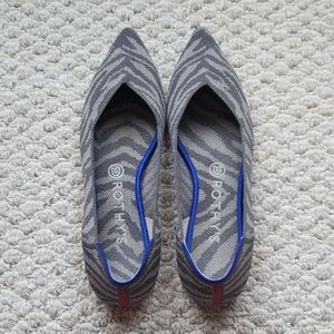 Rothy's Grey Zebra size 9 LIKE NEW